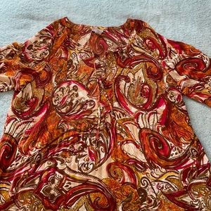 Orange and brown toned shirt from Catherine’s 3x